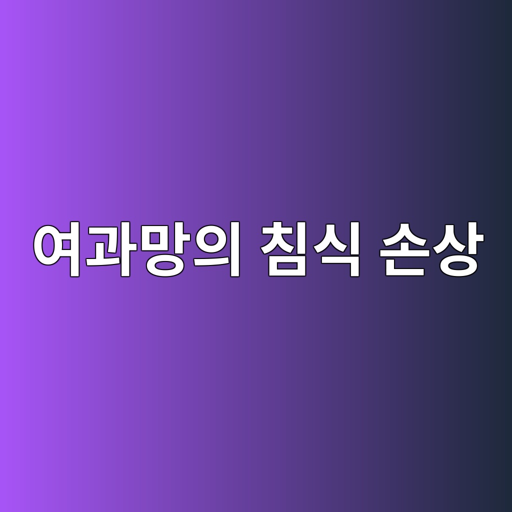 여과망의 침식 손상