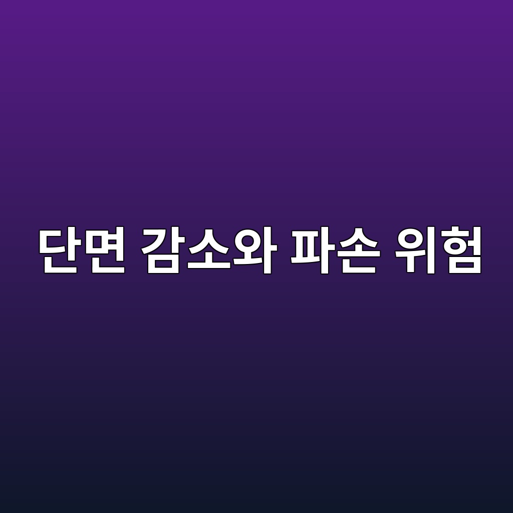 단면 감소와 파손 위험