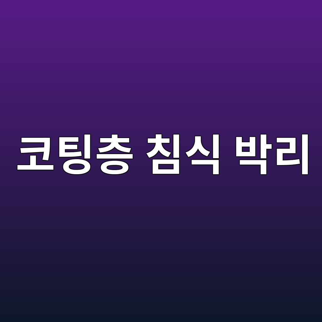 코팅층 침식 박리